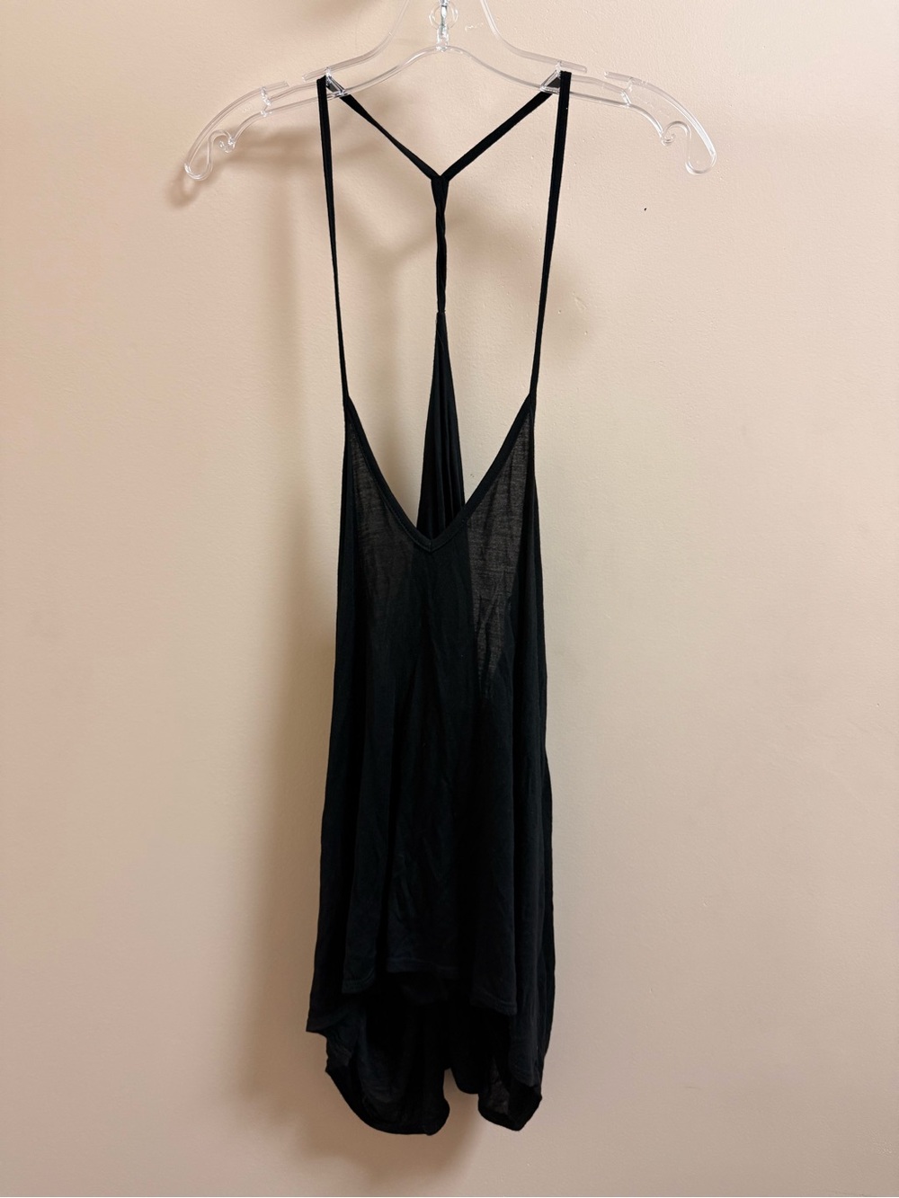 Cecico Black Sleeveless Tank Top with Blue Trim Label